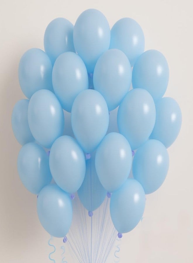 Flyloons Blue Pastel Balloons Pack of 50 for birthday decoration items also suitable Baby Shower, Anniversary, Wedding, Celebration, Party - Image 1